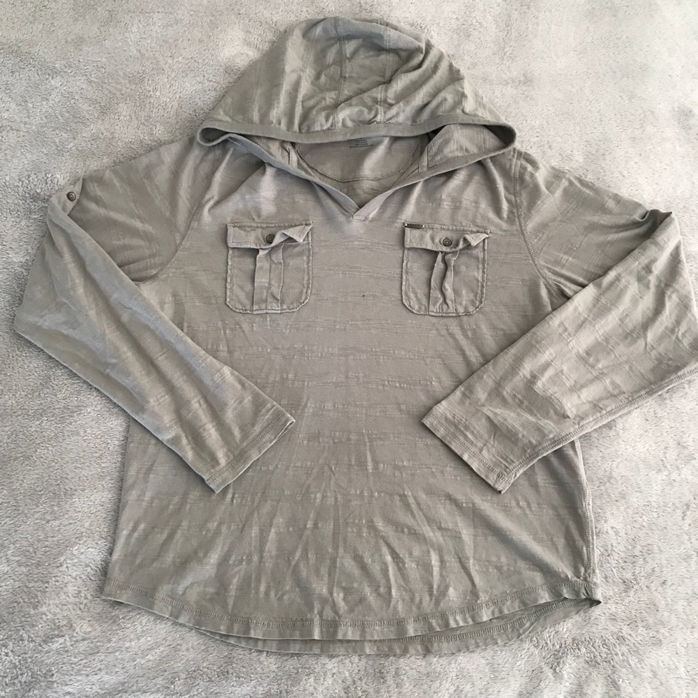Men’s DKNY Hooded Long-Sleeve Pocket Tee